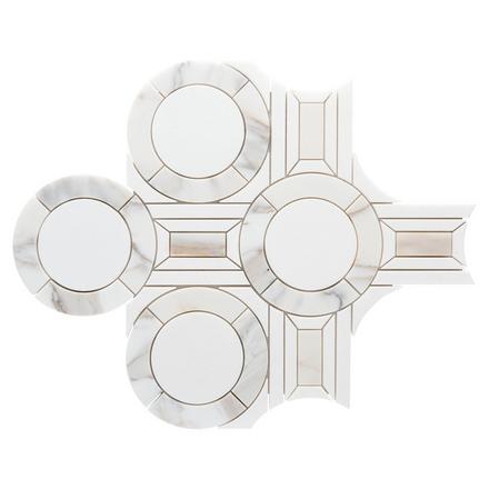 Palazzo Calacatta Thassos Polished Marble Mosaic Palazzo Calacatta Thassos Polished Marble Mosaic