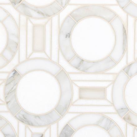 Palazzo Calacatta Thassos Polished Marble Mosaic Palazzo Calacatta Thassos Polished Marble Mosaic