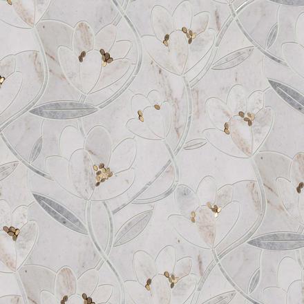 Liliana Bianco Orion Brass Waterjet Mosaic Liliana Bianco Orion Brass Waterjet Mosaic