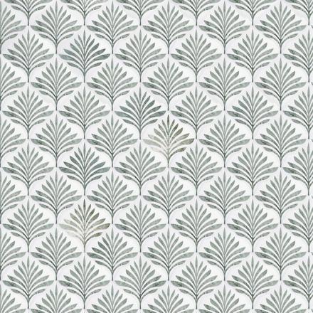 Palermo Thassos Emerald Waterjet Mosaic Palermo Thassos Emerald Waterjet Mosaic