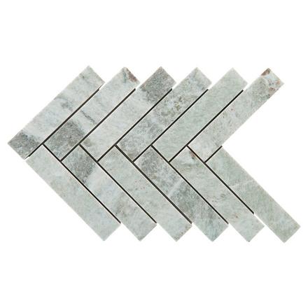 Willow Sage Herringbone Marble Mosaic Willow Sage Herringbone Marble Mosaic