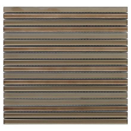Bronze Fluted Stack Glass Mosaic Bronze Fluted Stack Glass Mosaic
