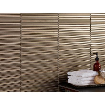 Bronze Fluted Stack Glass Mosaic Bronze Fluted Stack Glass Mosaic