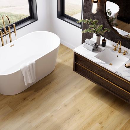Oakleigh Blonde Waterproof Rigid Core Luxury Vinyl Plank - Cork Pad Oakleigh Blonde Waterproof Rigid Core Luxury Vinyl Plank - Cork Pad