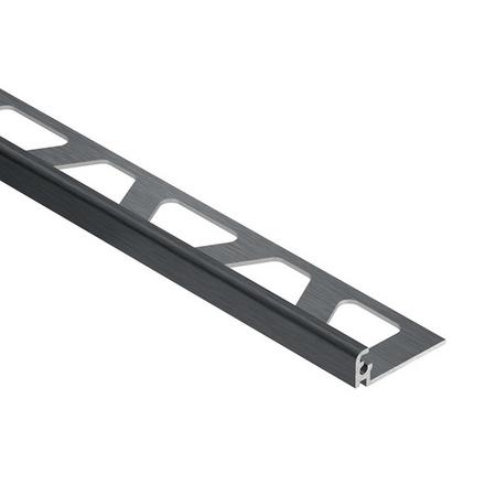 Schluter Jolly Edge Trim 5/16in. Anodized Aluminum Brushed Graphite Schluter Jolly Edge Trim 5/16in. Anodized Aluminum Brushed Graphite