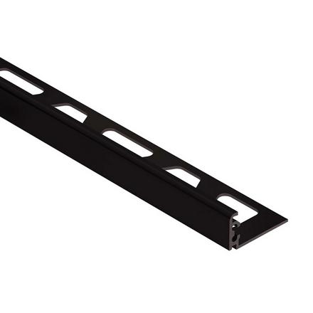 Schluter Jolly Edge Trim 1/2in. Anodized Aluminum Black Schluter Jolly Edge Trim 1/2in. Anodized Aluminum Black
