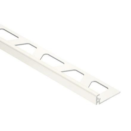 Schluter Jolly Edge Trim 3/8in. Anodized Aluminum Bright White Schluter Jolly Edge Trim 3/8in. Anodized Aluminum Bright White