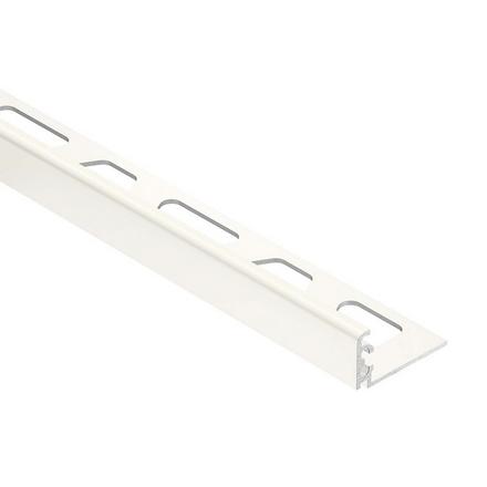 Schluter Jolly Edge Trim 1/2in. Anodized Aluminum Bright White Schluter Jolly Edge Trim 1/2in. Anodized Aluminum Bright White