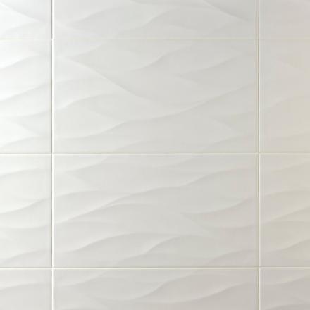 Wave Blanco Ceramic Tile Wave Blanco Ceramic Tile