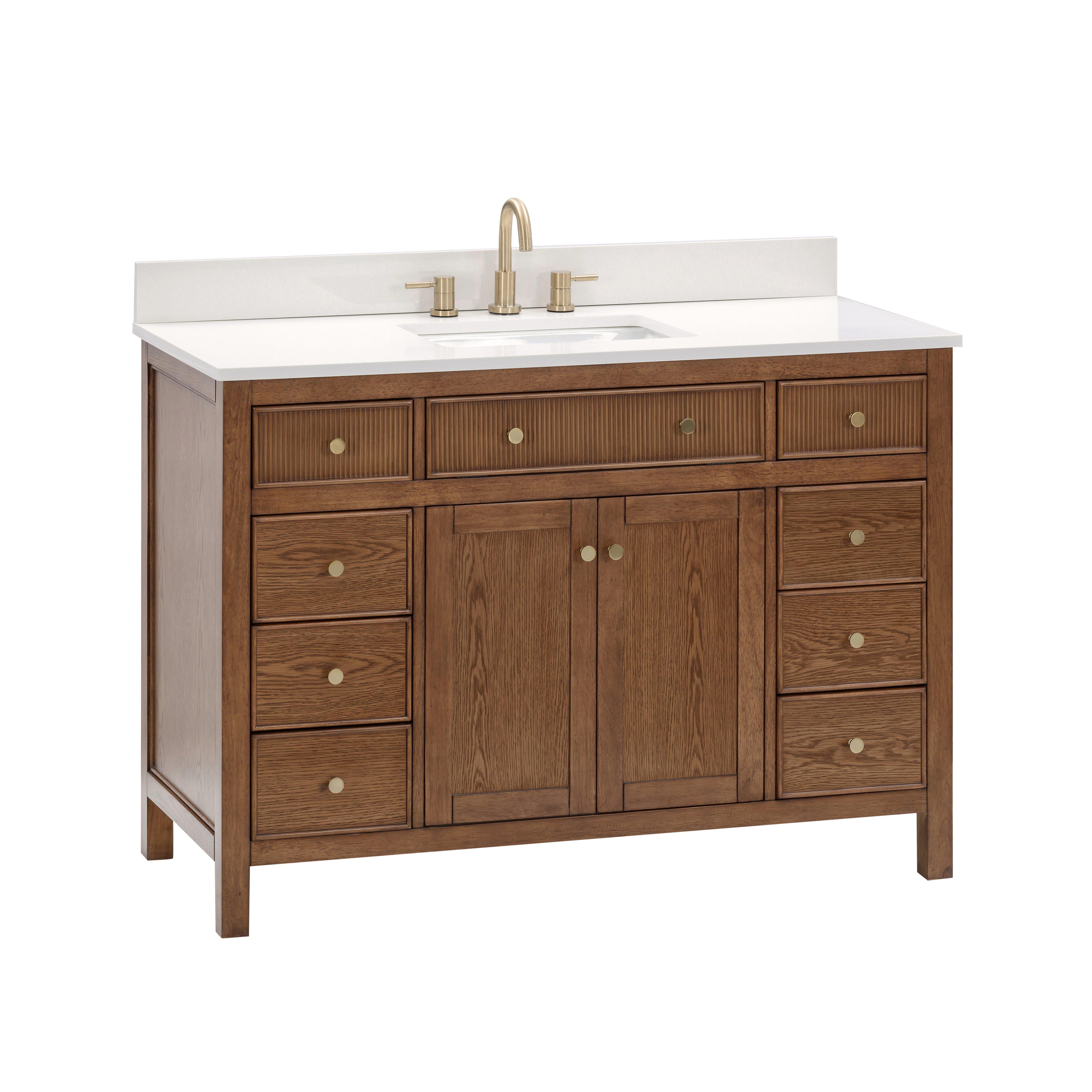 Dylan 49 in. Cinnamon Vanity with Quartz Top