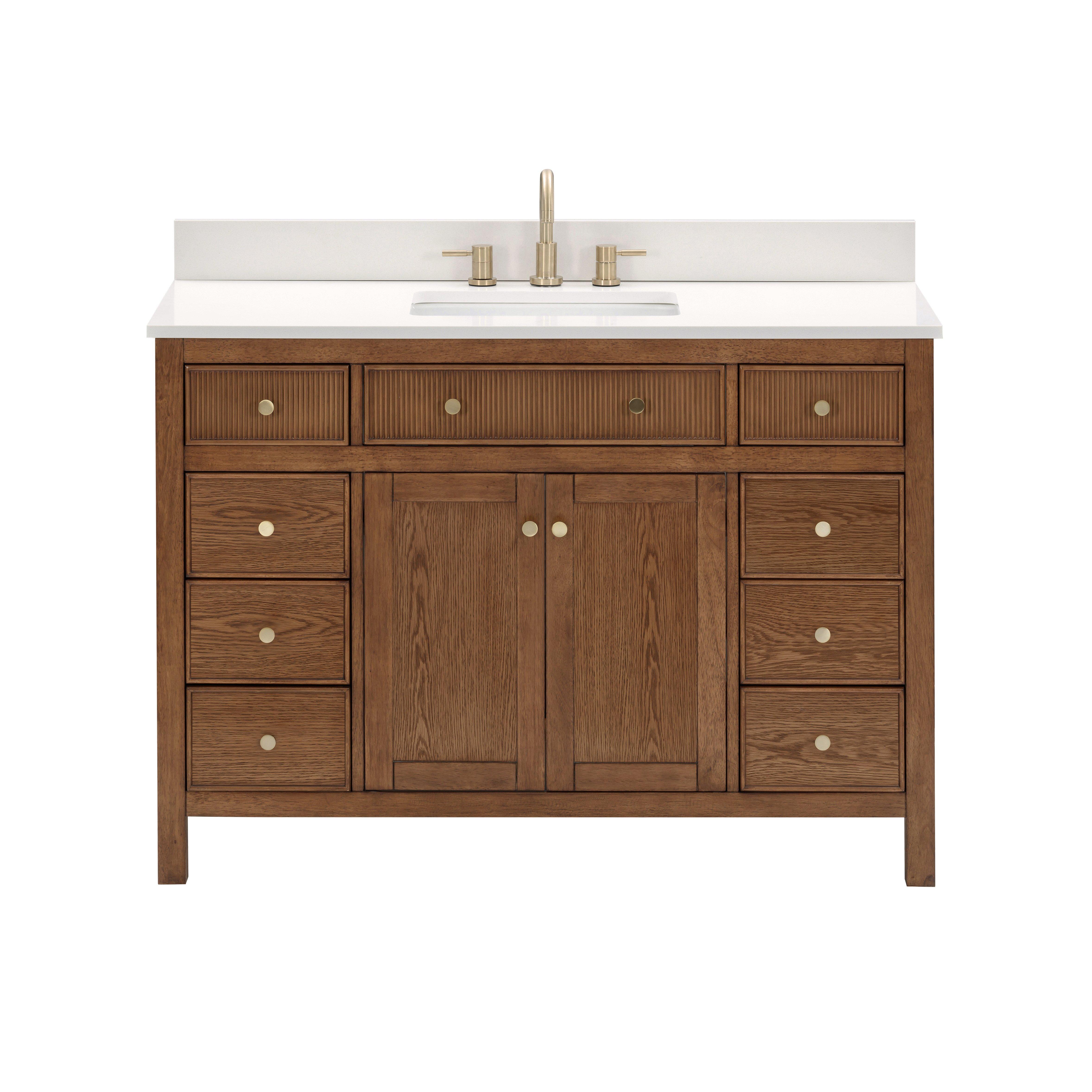 Dylan 49 in. Cinnamon Vanity with Quartz Top