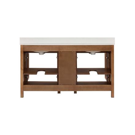 Dylan 61 in. Cinnamon Vanity with Quartz Top Dylan 61 in. Cinnamon Vanity with Quartz Top