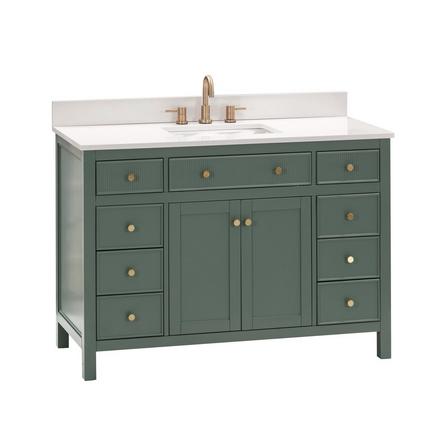 Dylan 49 in. Smoke Green Vanity with Quartz Top Dylan 49 in. Smoke Green Vanity with Quartz Top