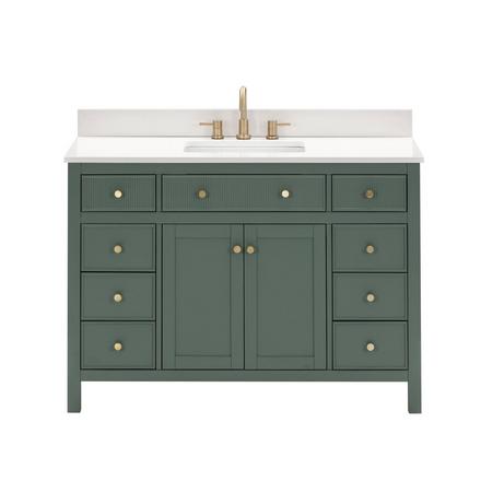 Dylan 49 in. Smoke Green Vanity with Quartz Top Dylan 49 in. Smoke Green Vanity with Quartz Top