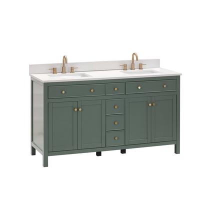 Dylan 61 in. Smoke Green Vanity with Quartz Top Dylan 61 in. Smoke Green Vanity with Quartz Top