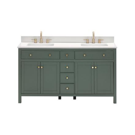 Dylan 61 in. Smoke Green Vanity with Quartz Top Dylan 61 in. Smoke Green Vanity with Quartz Top