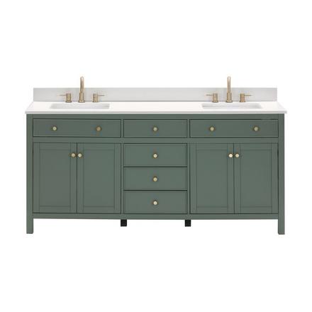 Dylan 73 in. Smoke Green Vanity with Quartz Top Dylan 73 in. Smoke Green Vanity with Quartz Top