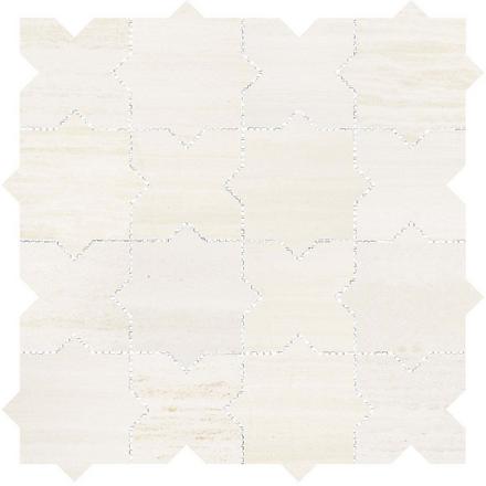 Linen Limestone Star Cross Honed Mosaic Linen Limestone Star Cross Honed Mosaic
