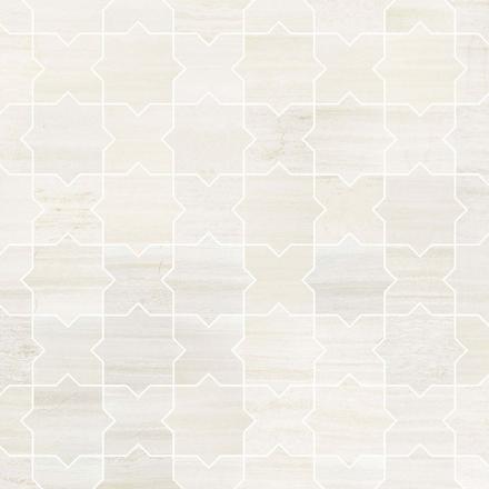 Linen Limestone Star Cross Honed Mosaic Linen Limestone Star Cross Honed Mosaic