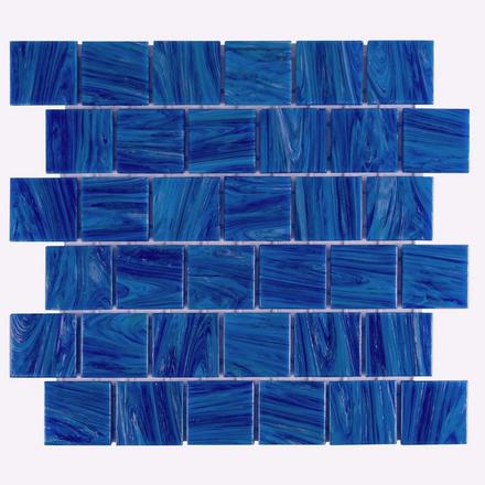 Bay Blue Hot Glass Square Mosaic Bay Blue Hot Glass Square Mosaic