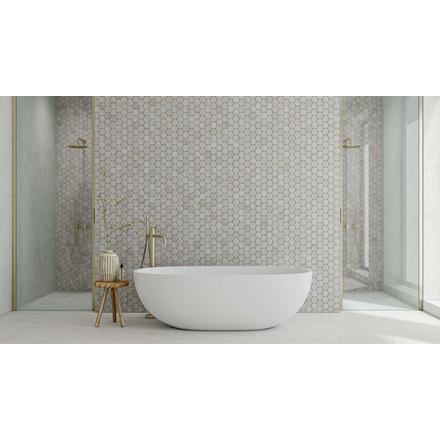 Sienna Hexagon Honed Marble Mosaic Sienna Hexagon Honed Marble Mosaic