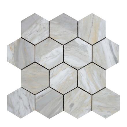Sienna Hexagon Honed Marble Mosaic Sienna Hexagon Honed Marble Mosaic