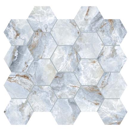Oceana Azul Porcelain Hexagon Mosaic Oceana Azul Porcelain Hexagon Mosaic