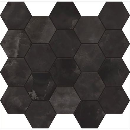 Onyx Noir Porcelain Hexagon Mosaic Onyx Noir Porcelain Hexagon Mosaic