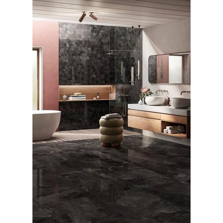 Onyx Noir Porcelain Hexagon Mosaic Onyx Noir Porcelain Hexagon Mosaic