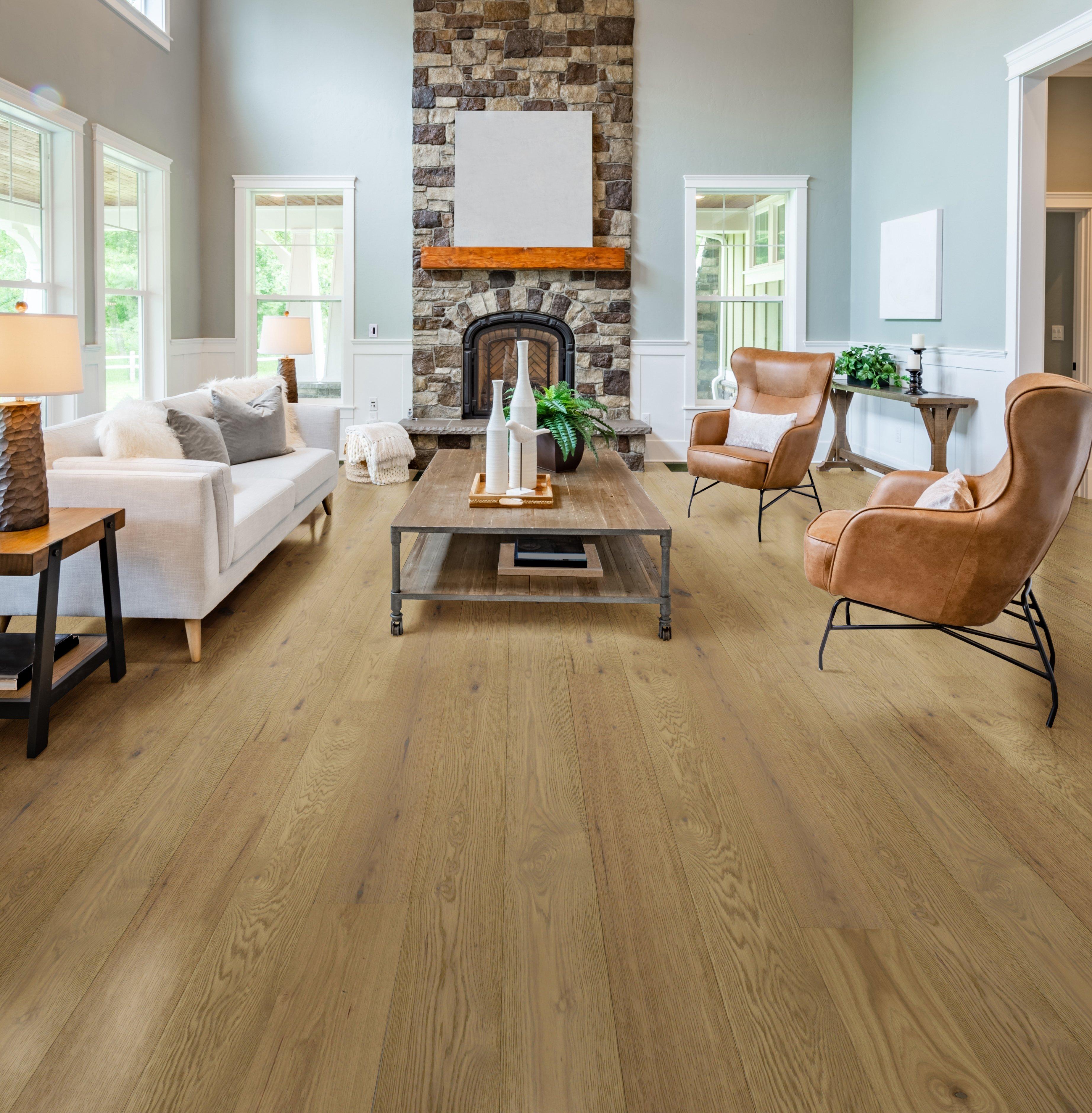 Park Shore White Oak Wire Brushed Water Resistant Engineered Hardwood