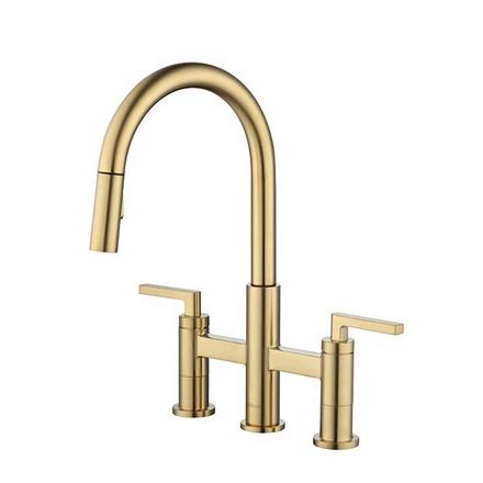 Asher Bridge Brushed Gold Kitchen Faucet Asher Bridge Brushed Gold Kitchen Faucet
