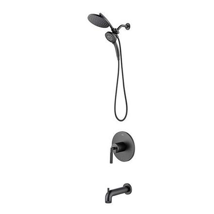 Lizzie Matte Black Tub and Shower Combination Lizzie Matte Black Tub and Shower Combination