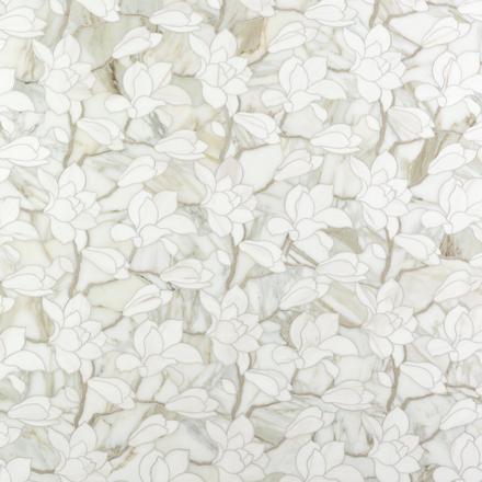 Daffodil Calacatta Dolomite Honed Marble Waterjet Mosaic Daffodil Calacatta Dolomite Honed Marble Waterjet Mosaic