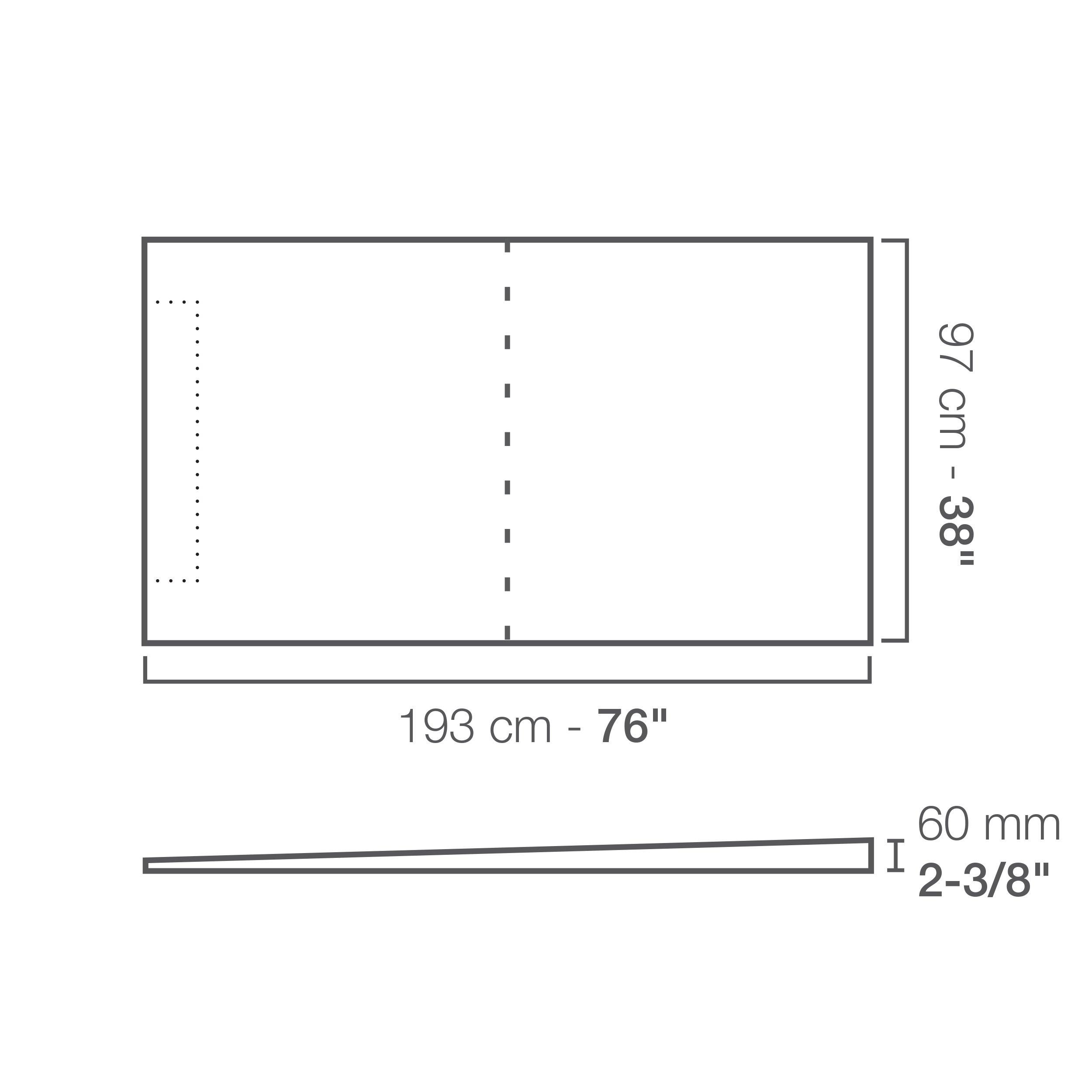 Schluter Kerdi-Shower Side Linear Tray 38in. x 76in.