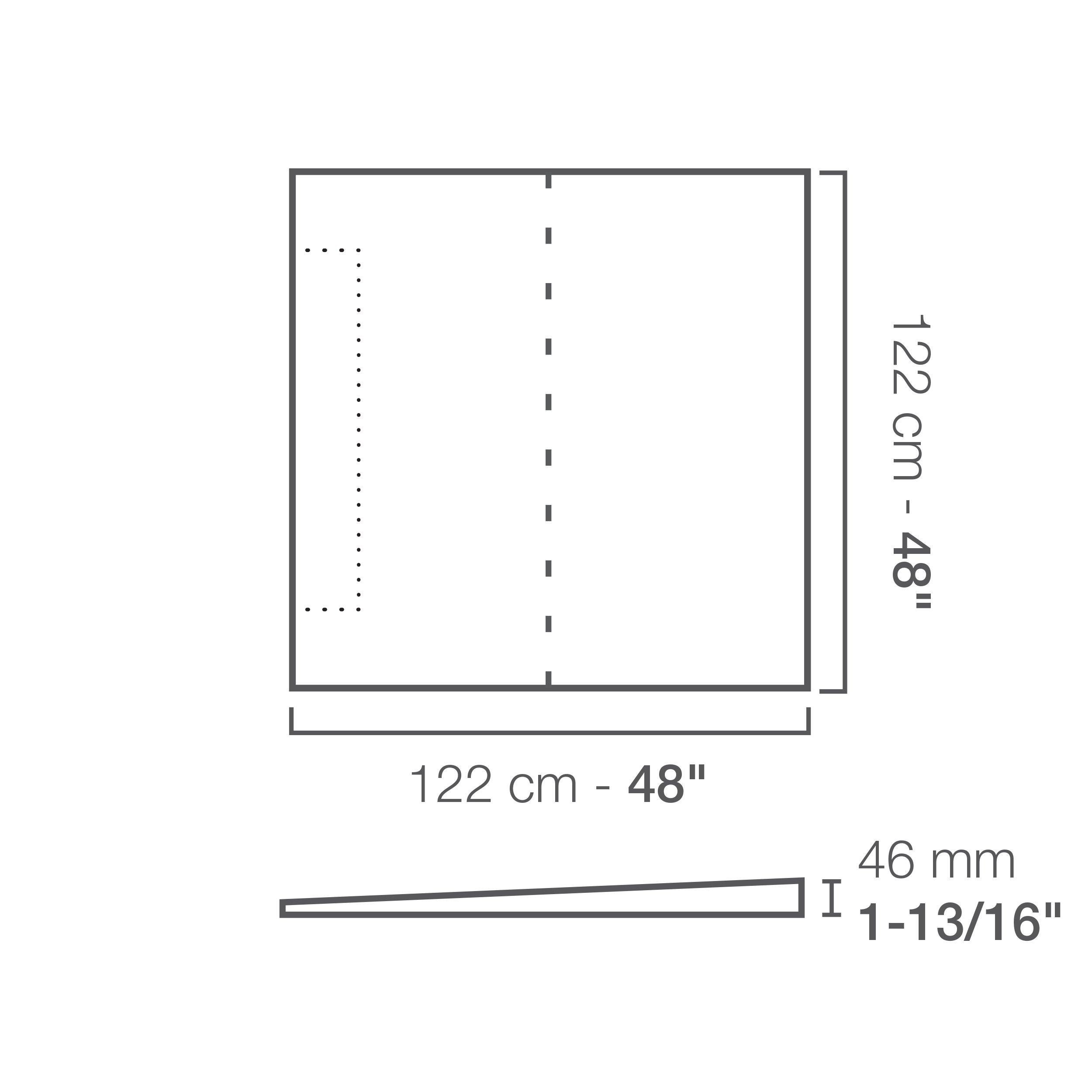 Schluter Kerdi-Shower Side Linear Tray 48in. x 48in.
