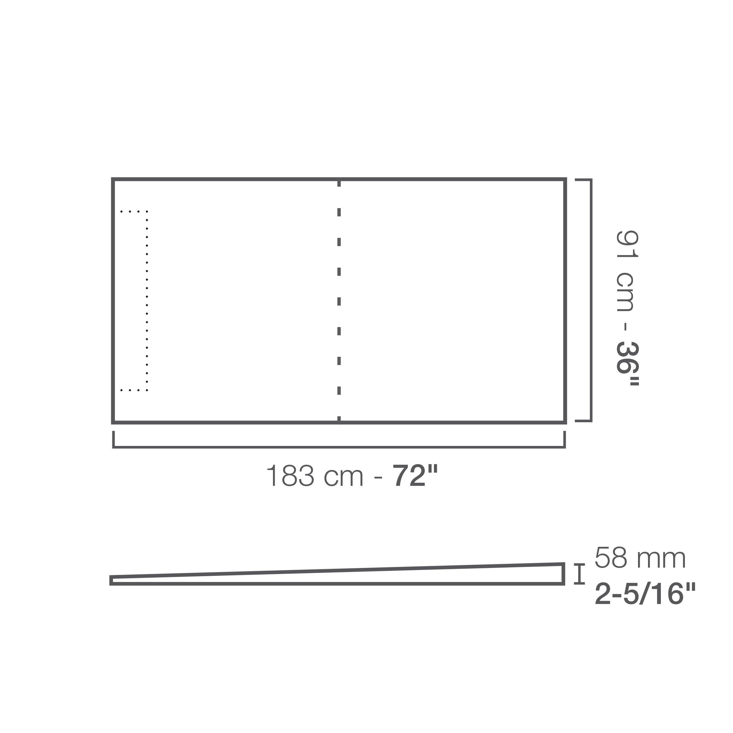 Schluter Kerdi-Shower Side Linear Tray 36in. x 72in.