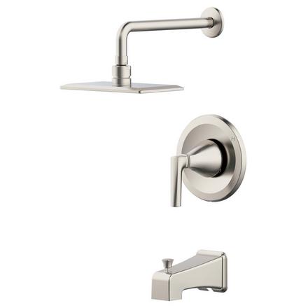 Harper Brushed Nickel Tub and Shower Combination Harper Brushed Nickel Tub and Shower Combination