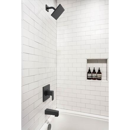Royce Matte Black Tub and Shower Combination Royce Matte Black Tub and Shower Combination