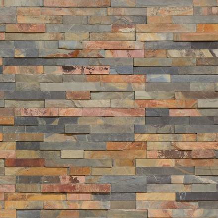 Multi Color Slate Stacked Stone Ledger Panel Multi Color Slate Stacked Stone Ledger Panel