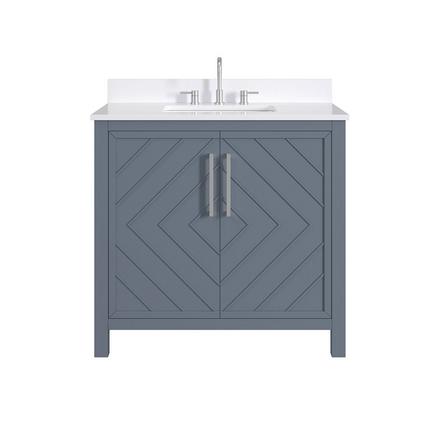 Bryce 37 in. Blue Vanity with Engineered Stone Top Bryce Vanity with Engineered Stone Top