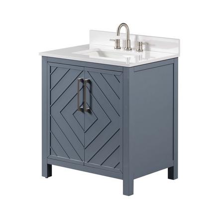Bryce 31 in. Blue Vanity with Engineered Stone Top Bryce Vanity with Engineered Stone Top