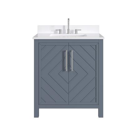 Bryce 31 in. Blue Vanity with Engineered Stone Top Bryce Vanity with Engineered Stone Top