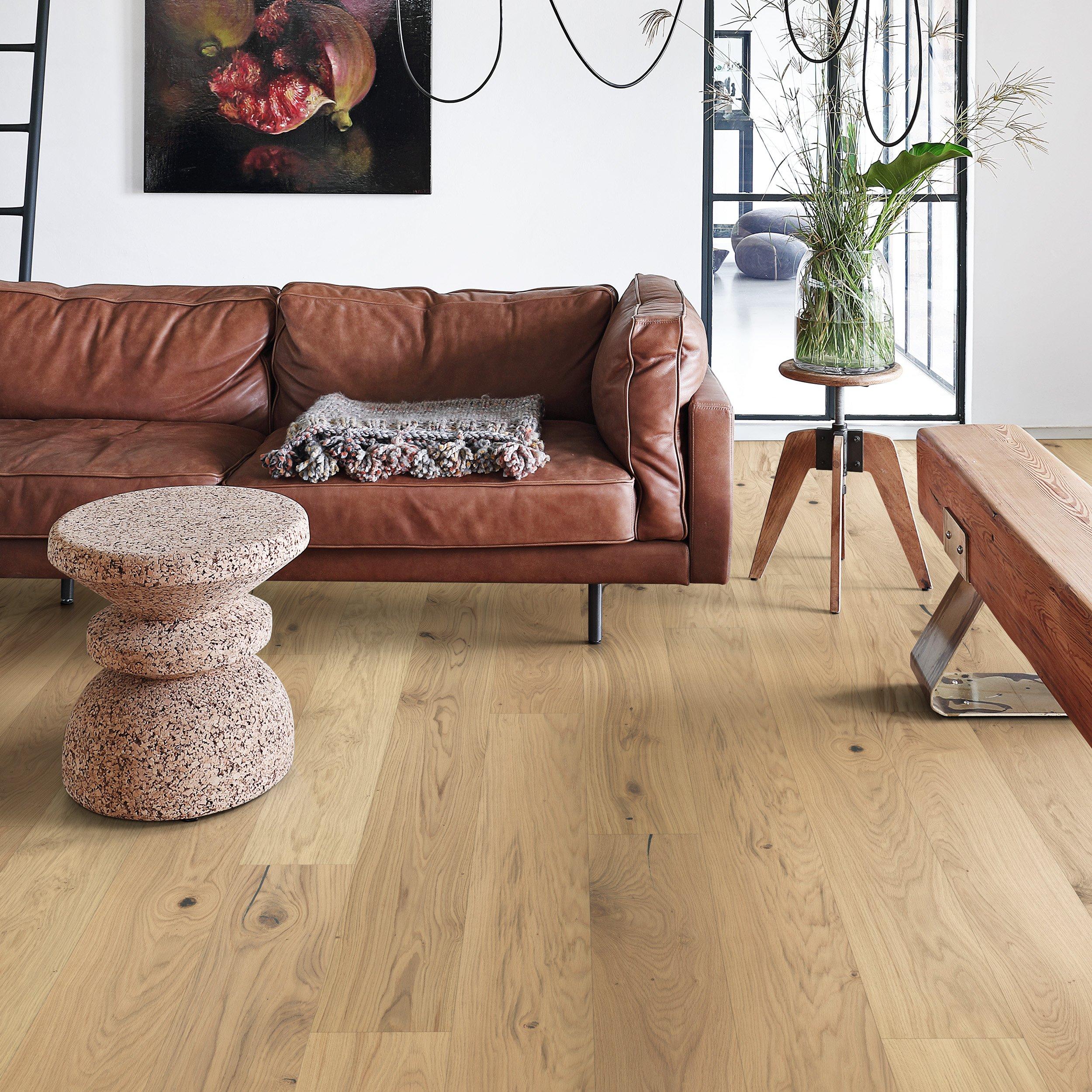 Siena White Oak Wire-Brushed Engineered Hardwood