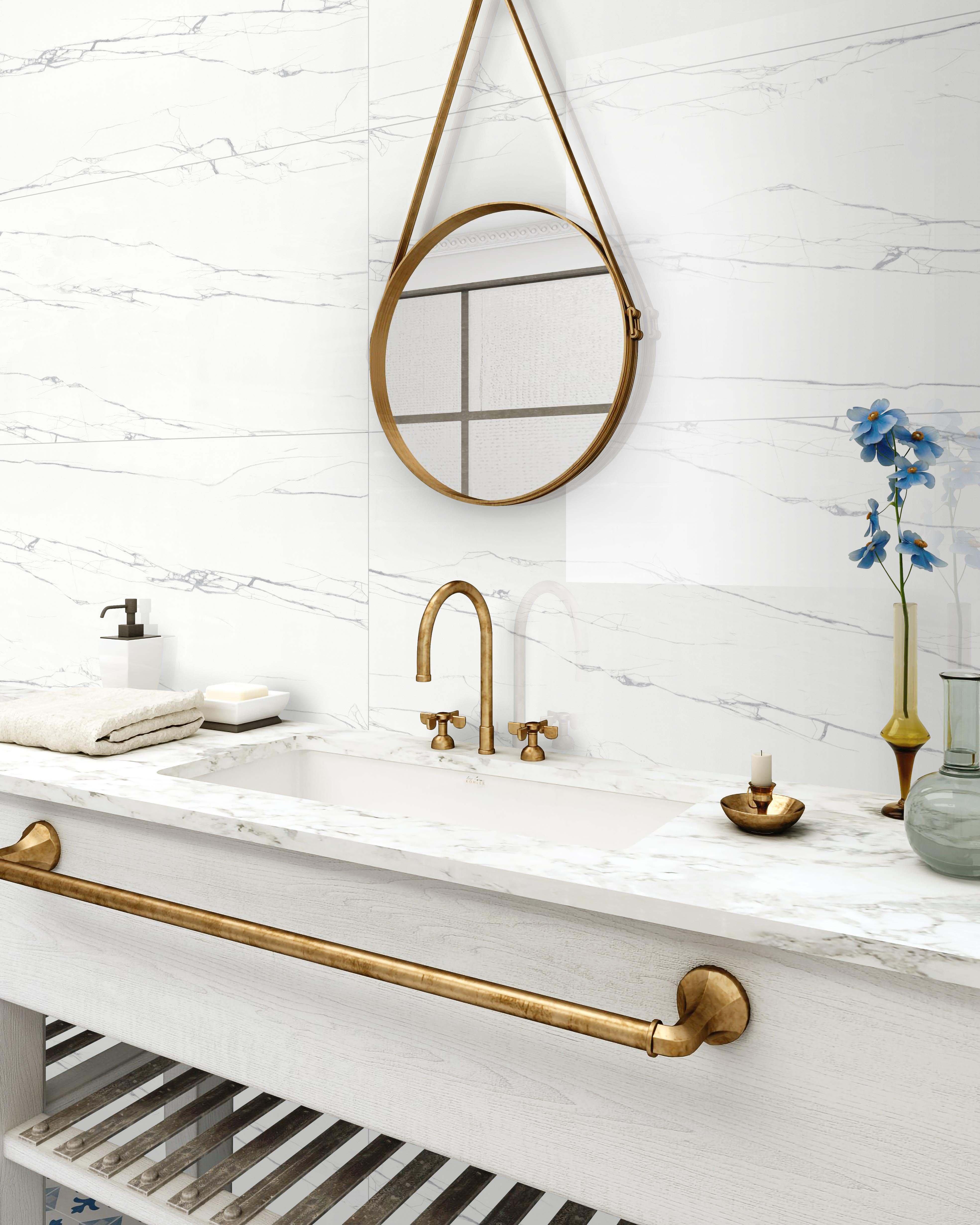 Giacometti White Polished Porcelain Tile