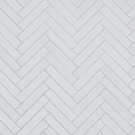 Thassos Herringbone Honed Marble Mosaic Thassos Herringbone Honed Marble Mosaic