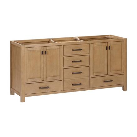 Kent 72 in. Natural Oak Double Vanity Base Kent 72 in. Natural Oak Double Vanity Base