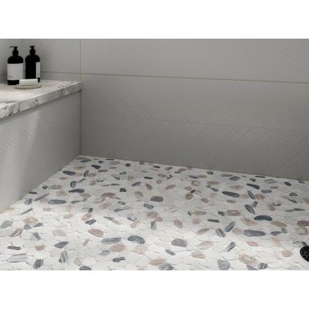 Rainier Tumbled Pebble Marble Mosaic Rainier Tumbled Pebble Marble Mosaic
