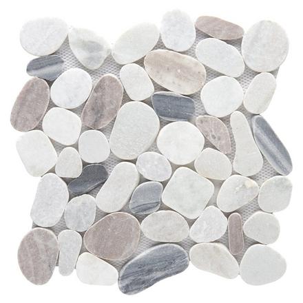 Rainier Tumbled Pebble Marble Mosaic Rainier Tumbled Pebble Marble Mosaic