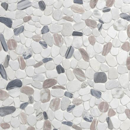 Rainier Tumbled Pebble Marble Mosaic Rainier Tumbled Pebble Marble Mosaic