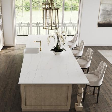 Sample- Macaubas Bianco Quartz Custom Countertop Sample- Macaubas Bianco Quartz Custom Countertop